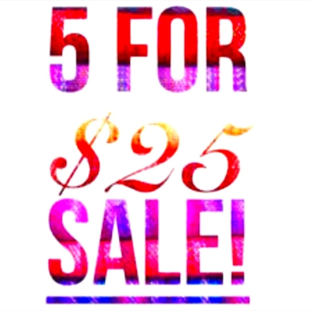 ❤Bundle any listing 5 for 25 and I will send an offer♥️.